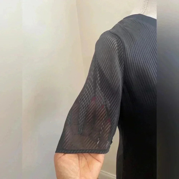 ARMANI EXCHANGE Black Mesh Midi Dress Size 4 - Picture 8 of 10